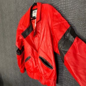 Rare Vintage Lillie Rubin Bomber Leather Jacket.